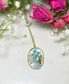 Garden Light blue Bouquet Necklace